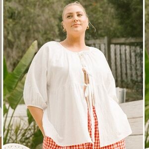 TLC Florence top in white